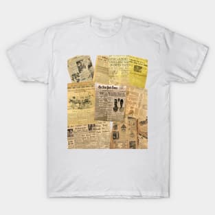 Vintage newspaper pages T-Shirt